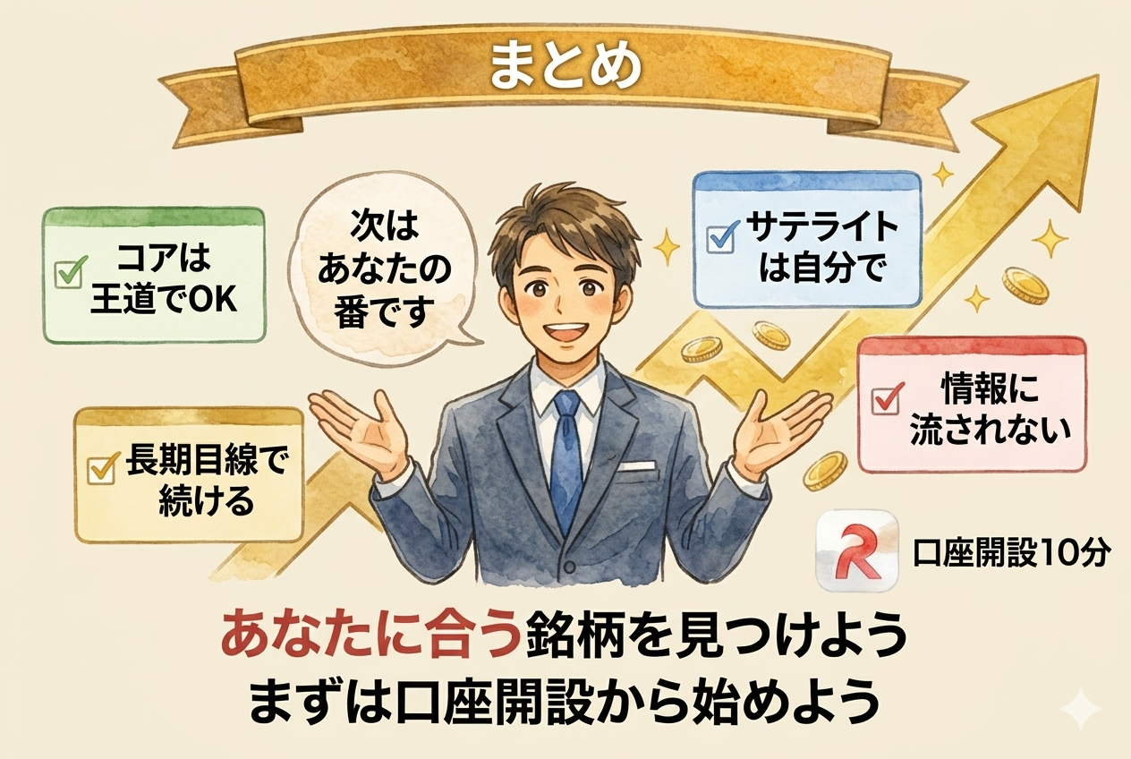 NISA銘柄選びのまとめとおすすめアクション