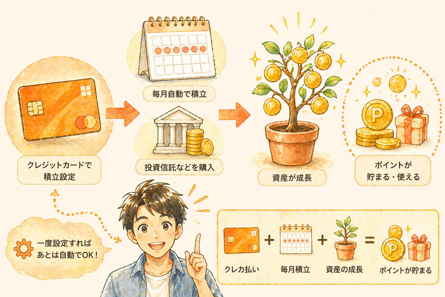 クレカ積立とは？毎月の投資信託をクレジットカードで決済する仕組み