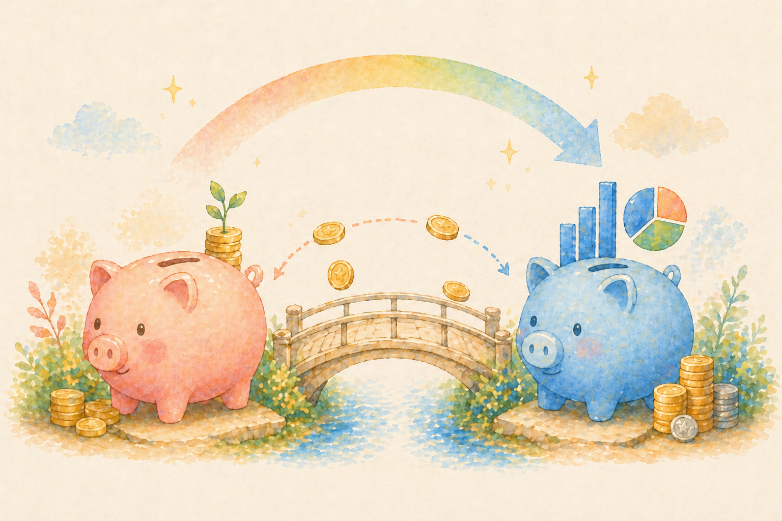 楽天証券とSBI証券の使い分け戦略のイメージ