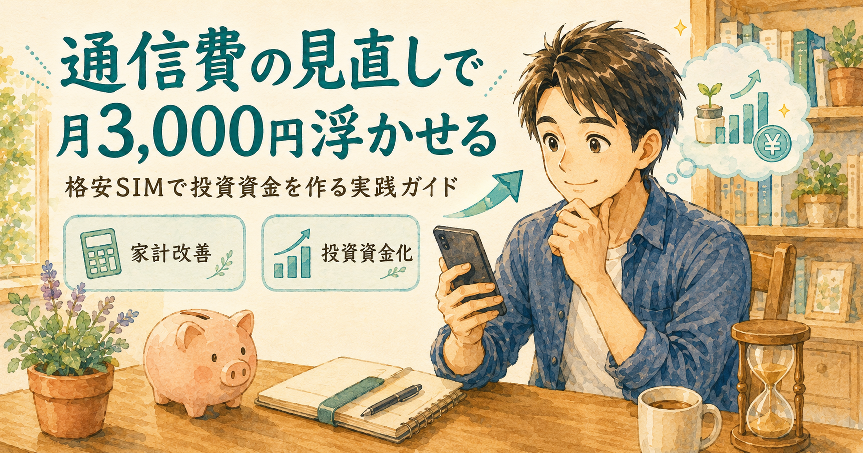 通信費の見直しで月3,000円浮かせる・格安SIMで投資資金を作る実践ガイド