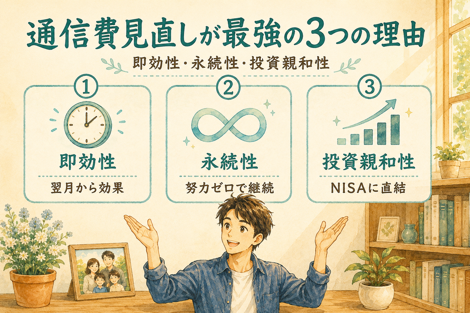 通信費見直しが最強の3つの理由・即効性・永続性・投資親和性