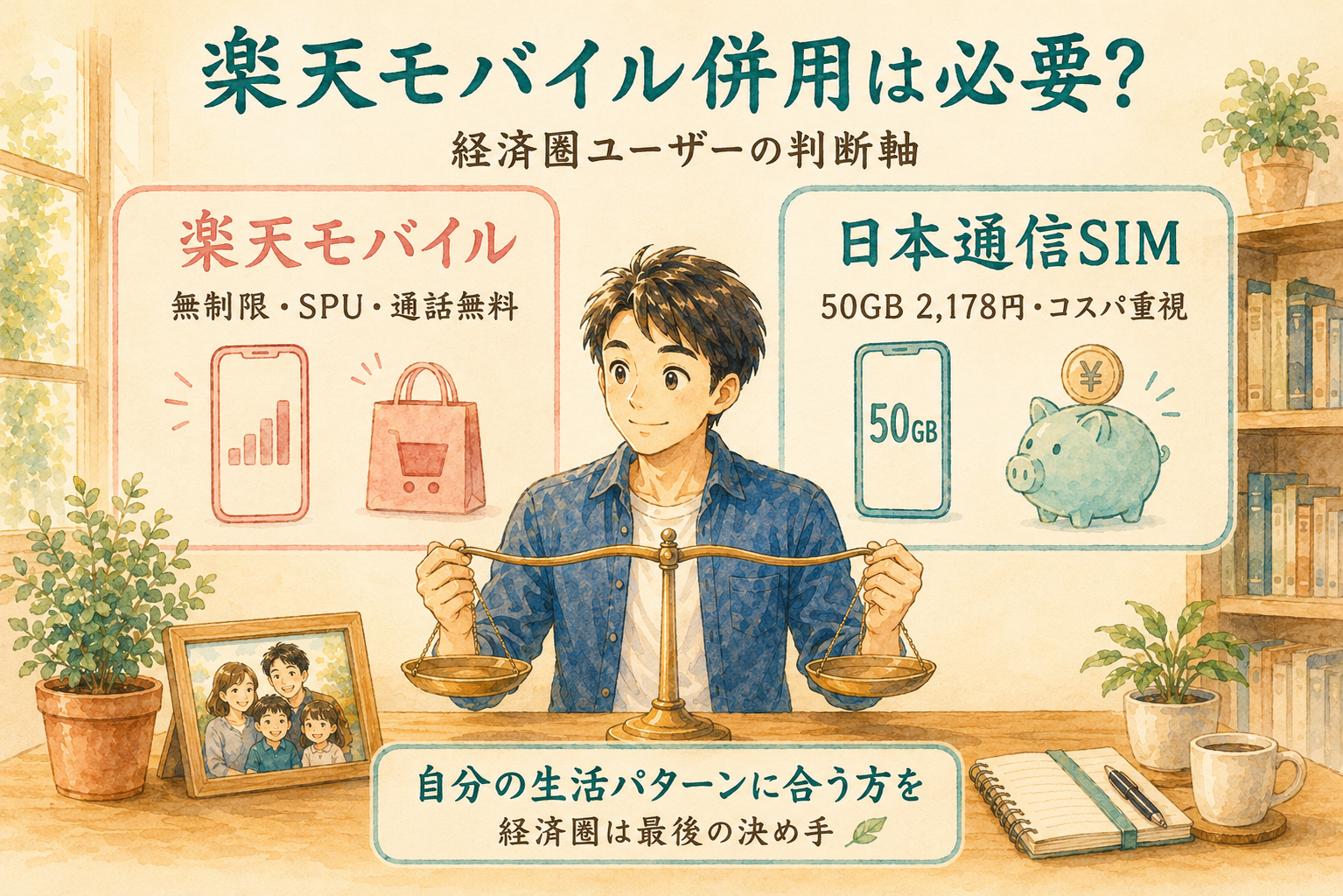 楽天モバイル併用は必要か・楽天経済圏ユーザーの判断軸
