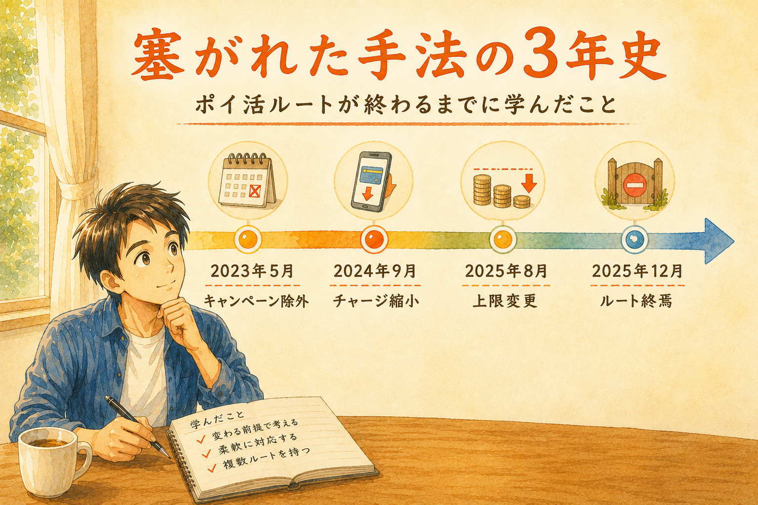楽天キャッシュ積立ルートの3年史と段階的改悪のタイムライン