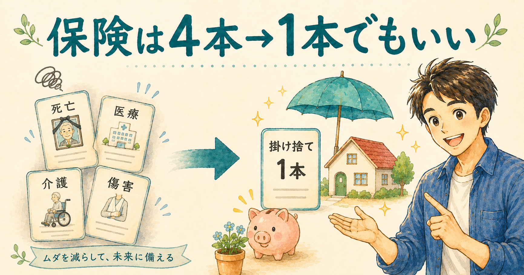 保険の見直し|公的保険という最強の土台。4つの保険を掛け捨て1本にした共働きパパの話