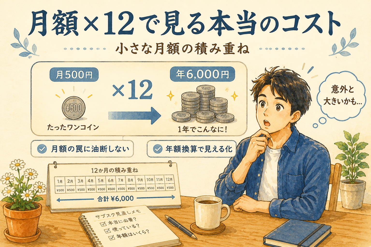 月額×12で見るサブスクの本当のコスト