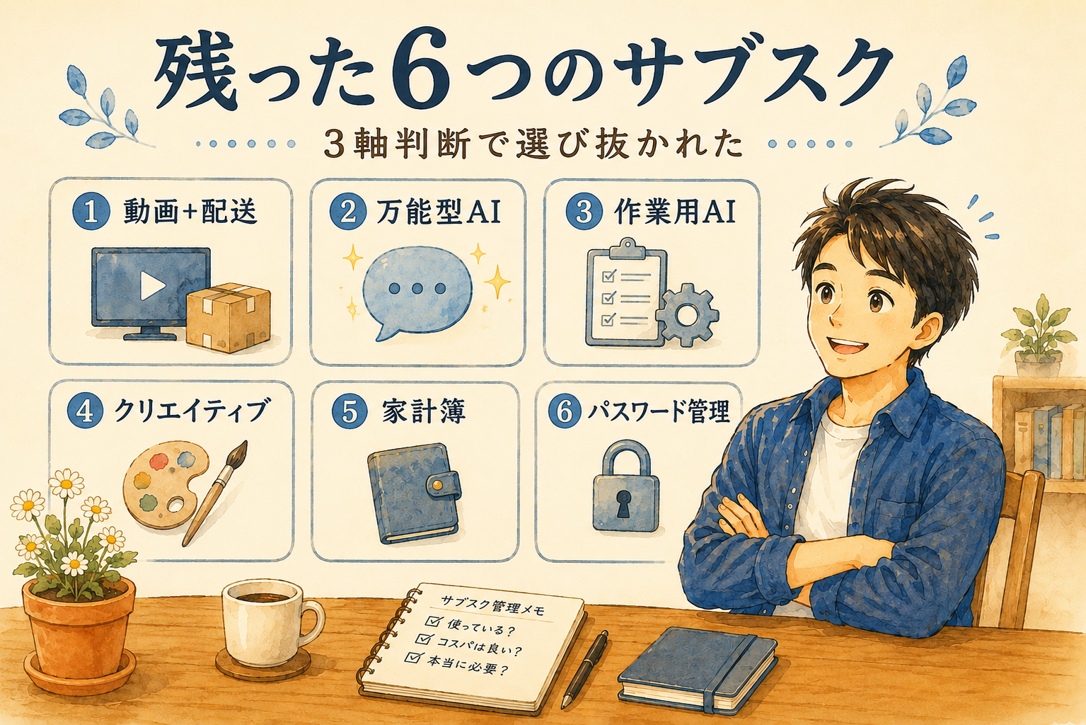 3軸判断で残った6つのサブスク