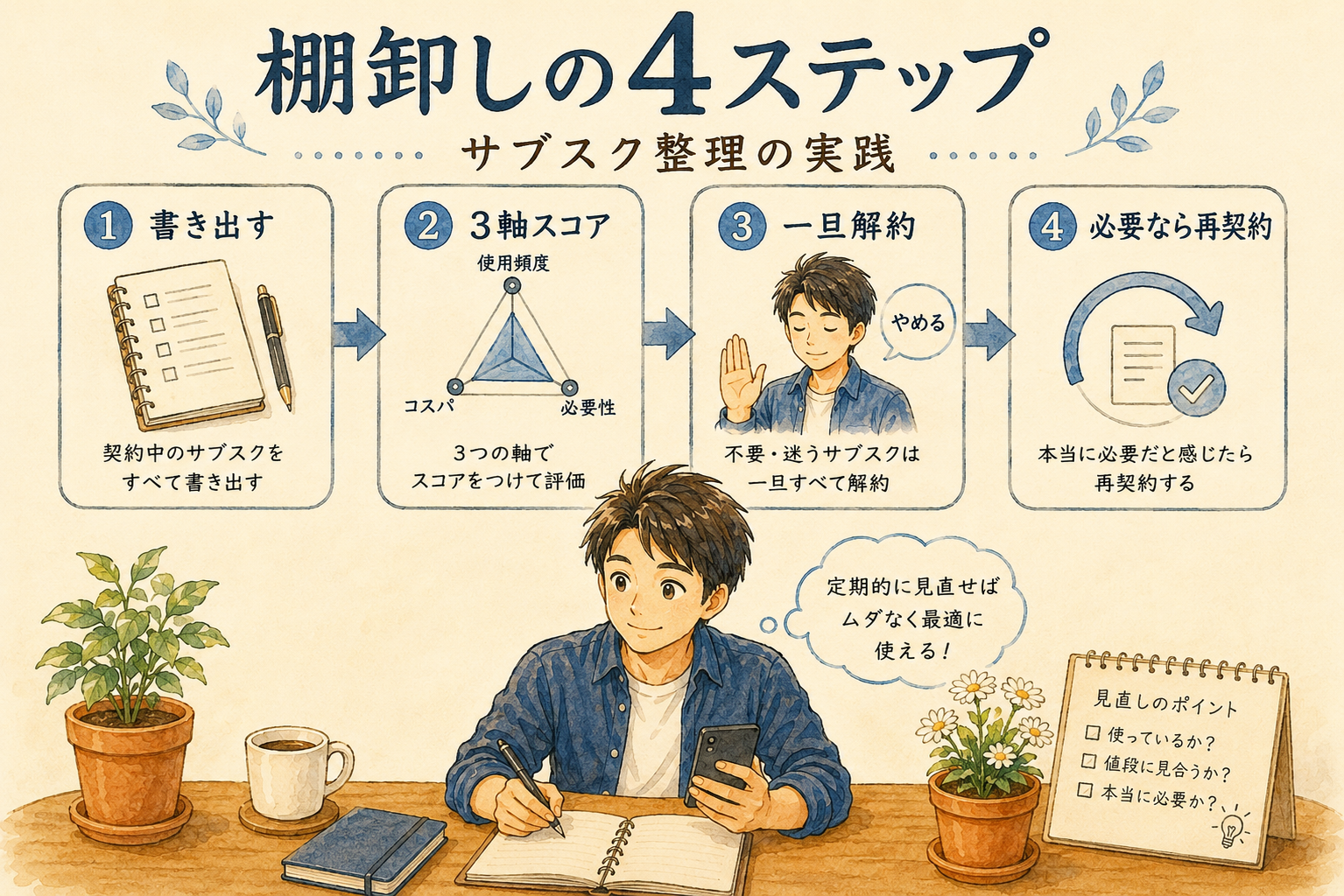 サブスク棚卸し4ステップ