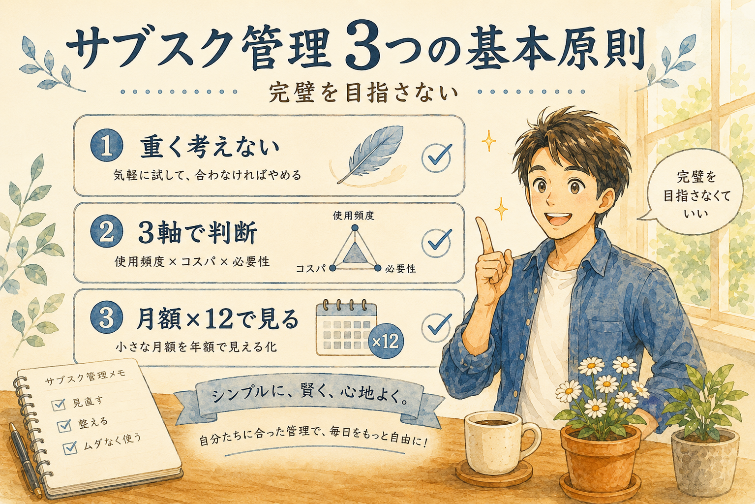 サブスク管理3つの基本原則