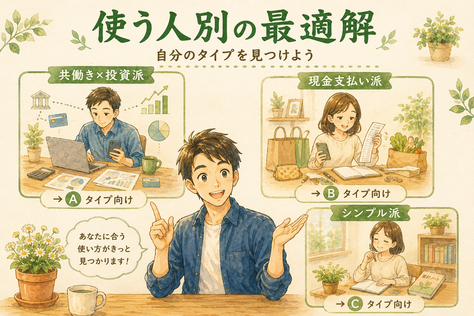 3アプリを使う人別に分類した結論