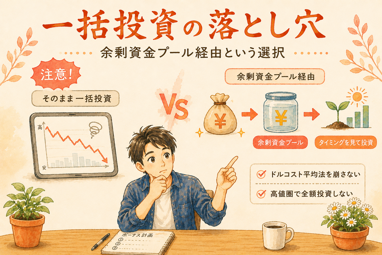 一括投資の落とし穴と余剰資金プール