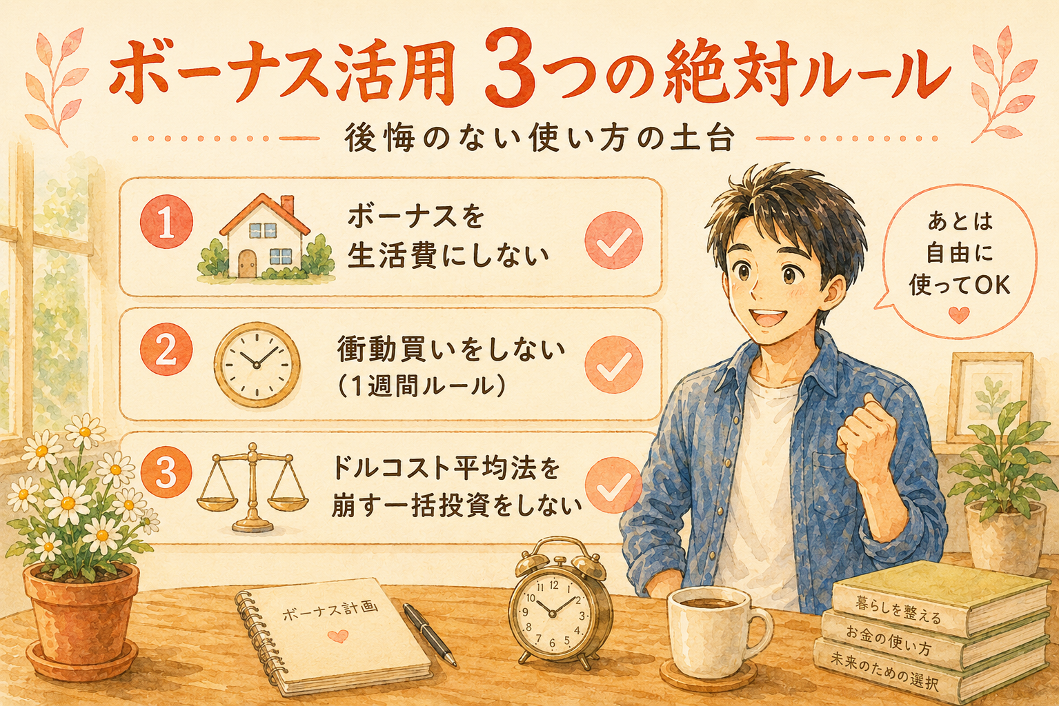 ボーナス活用3つの絶対ルール