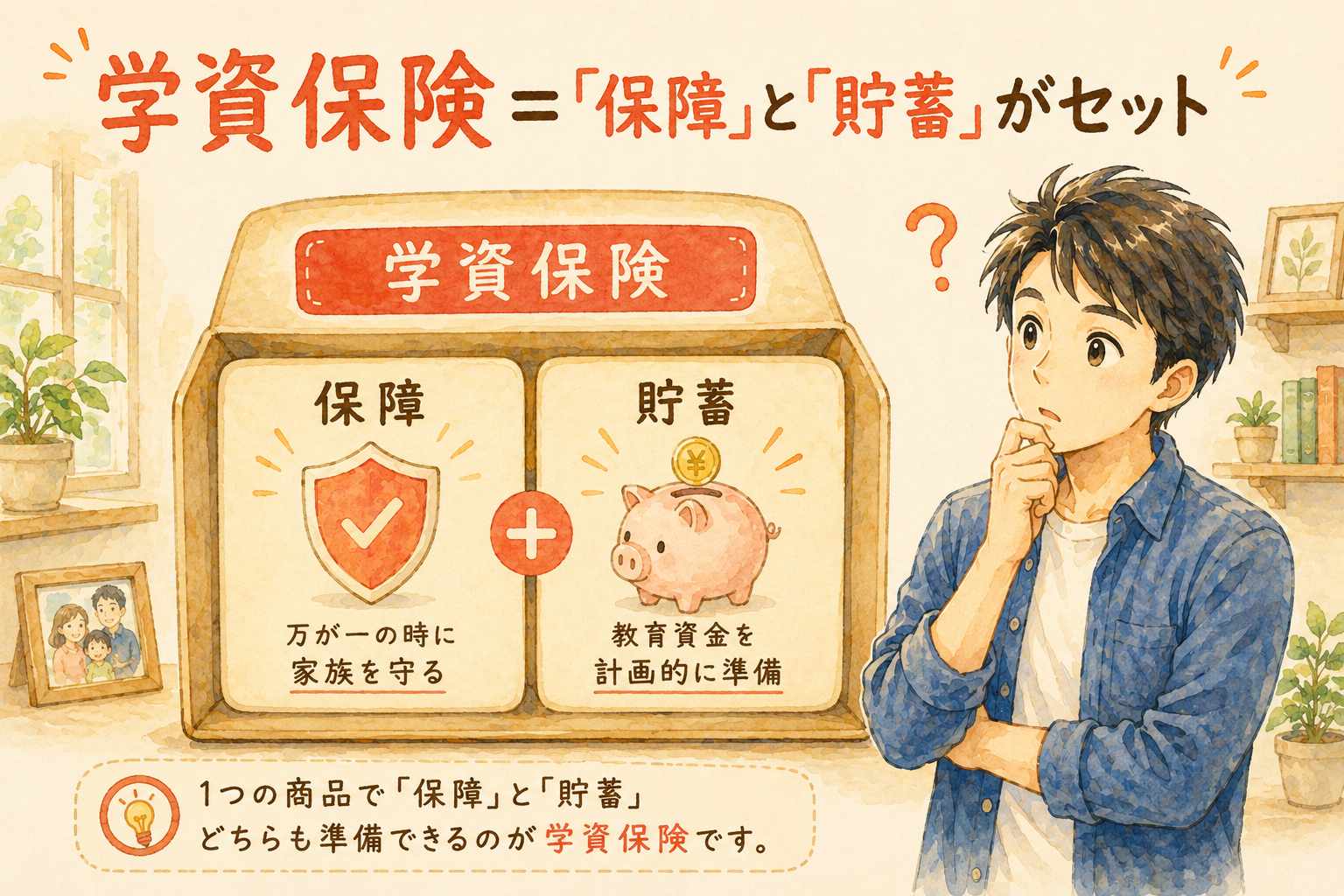 学資保険の仕組み｜保障と貯蓄がセットになった商品