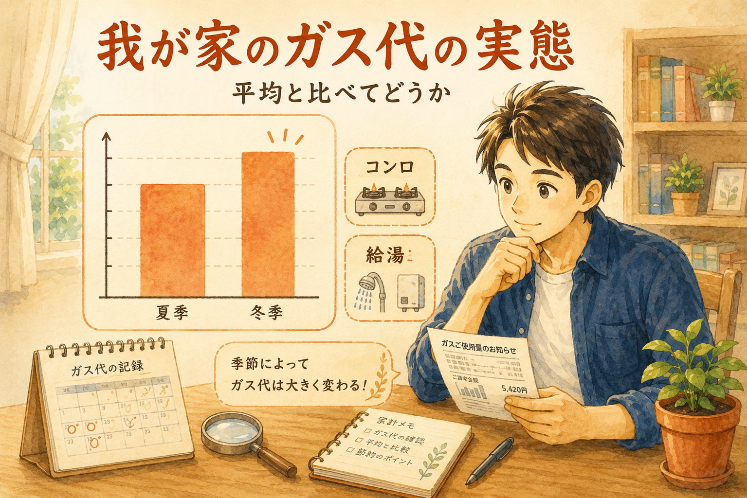 我が家のガス代の実態|平均と比べてどうか
