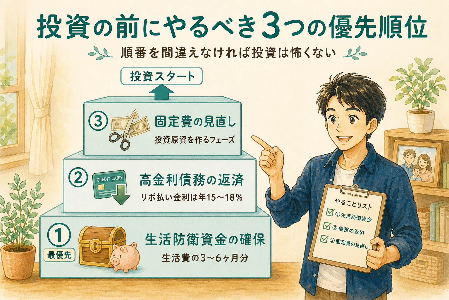 投資の前に必ず確認すべき3つの優先順位
