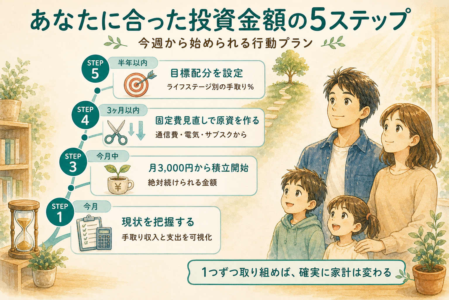 あなたに合った投資金額を見つける5ステップロードマップ