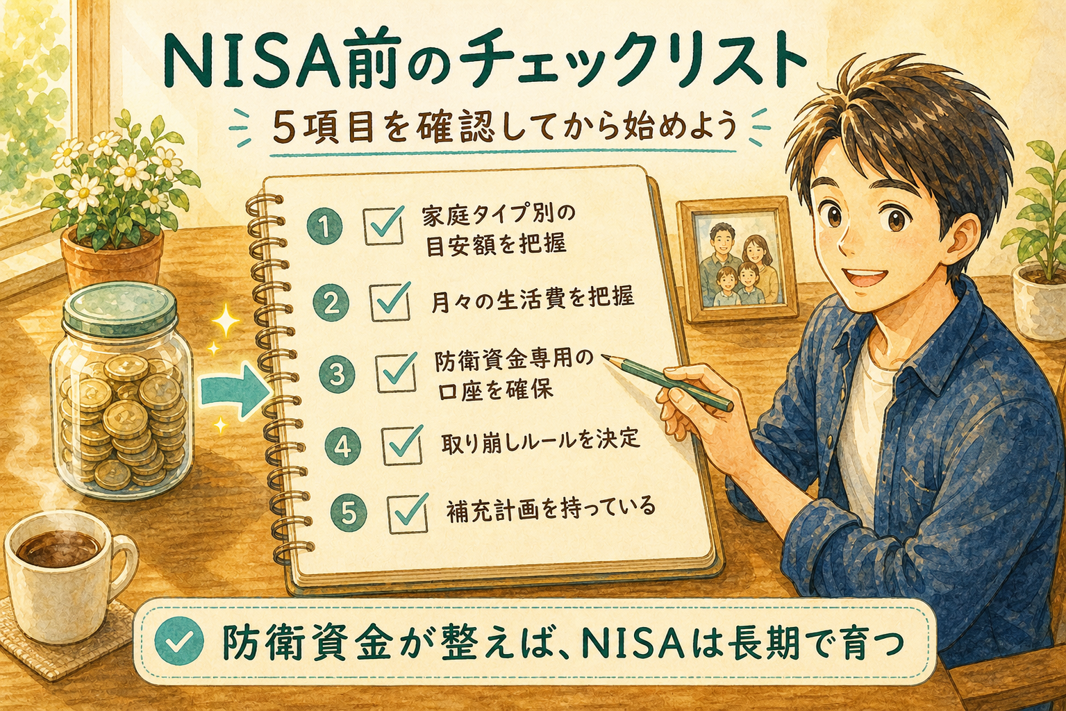 NISA前に確認したい生活防衛資金チェックリスト5項目