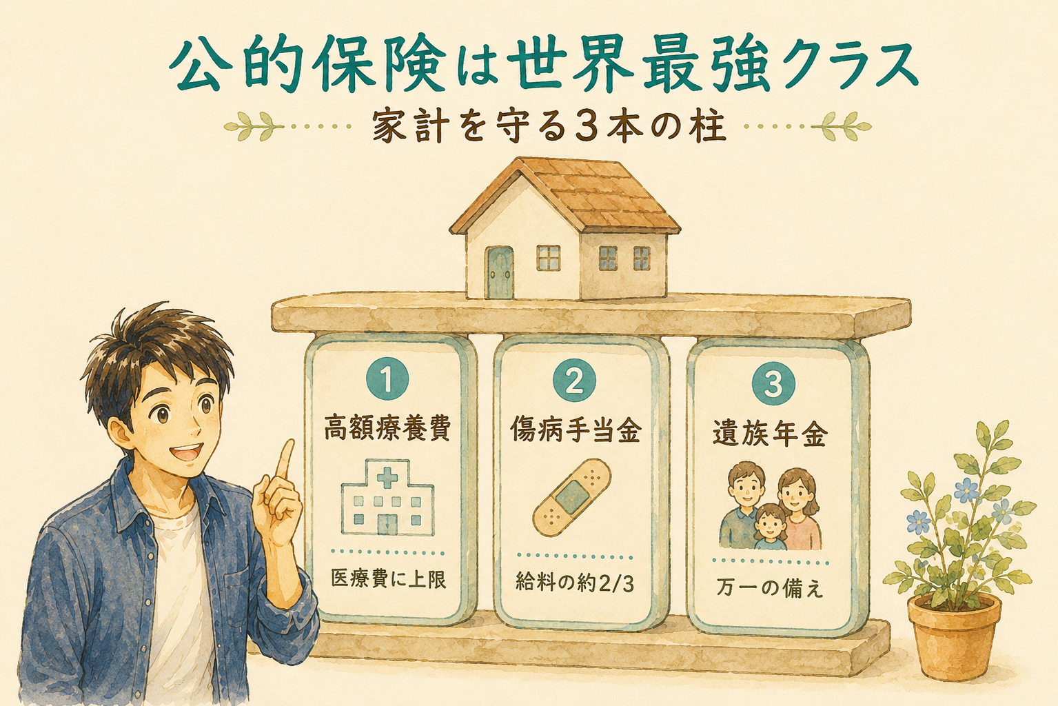 日本の公的保険の三本柱|高額療養費・傷病手当金・遺族年金