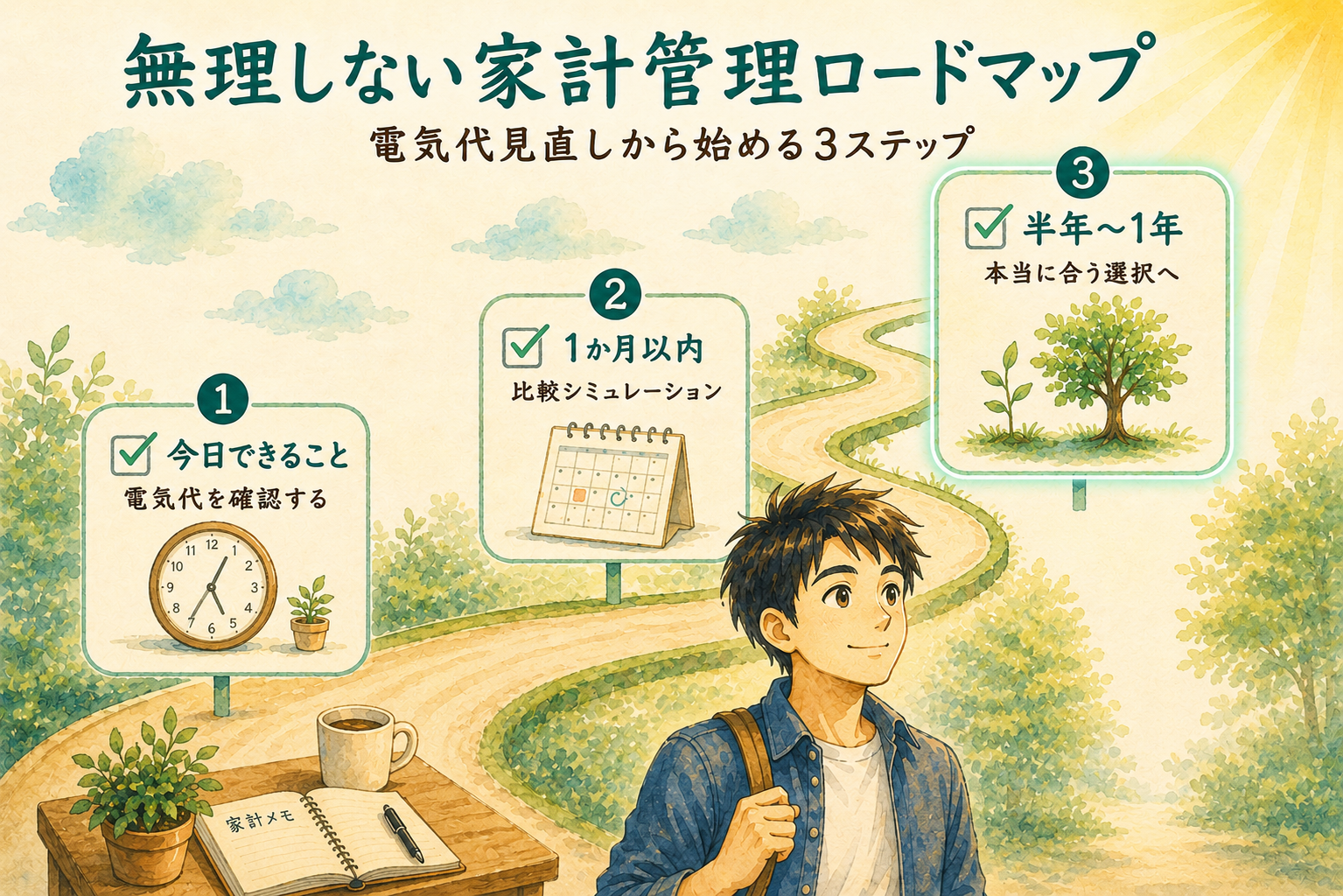 電気代見直しから始める無理しない家計管理ロードマップ画像
