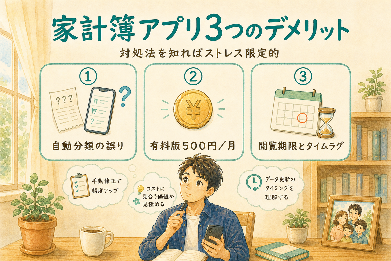 家計簿アプリ3つのデメリット