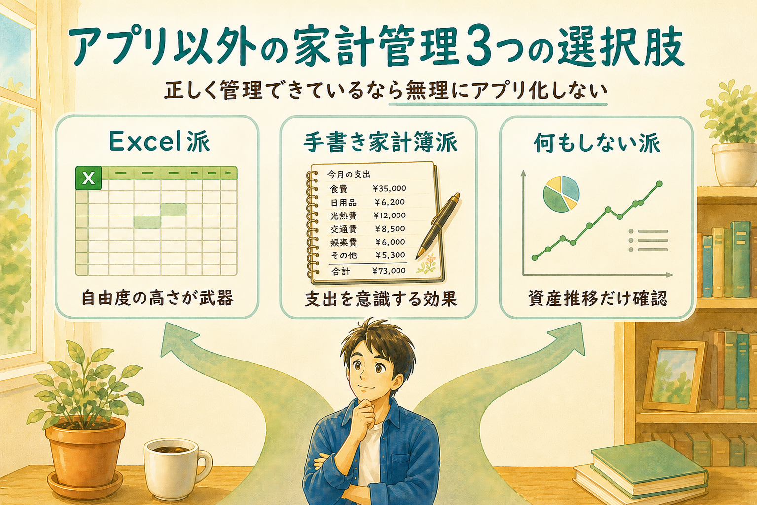 アプリ以外の家計管理3つの選択肢