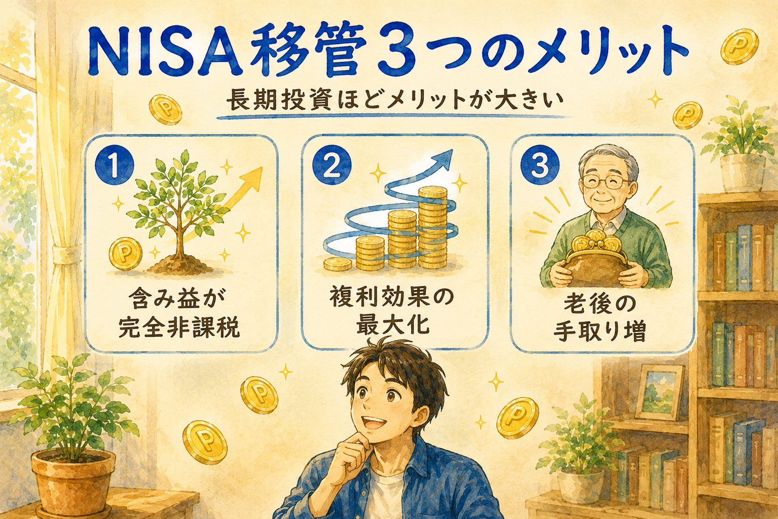 NISA移管3つのメリット|長期投資ほどメリットが大きい