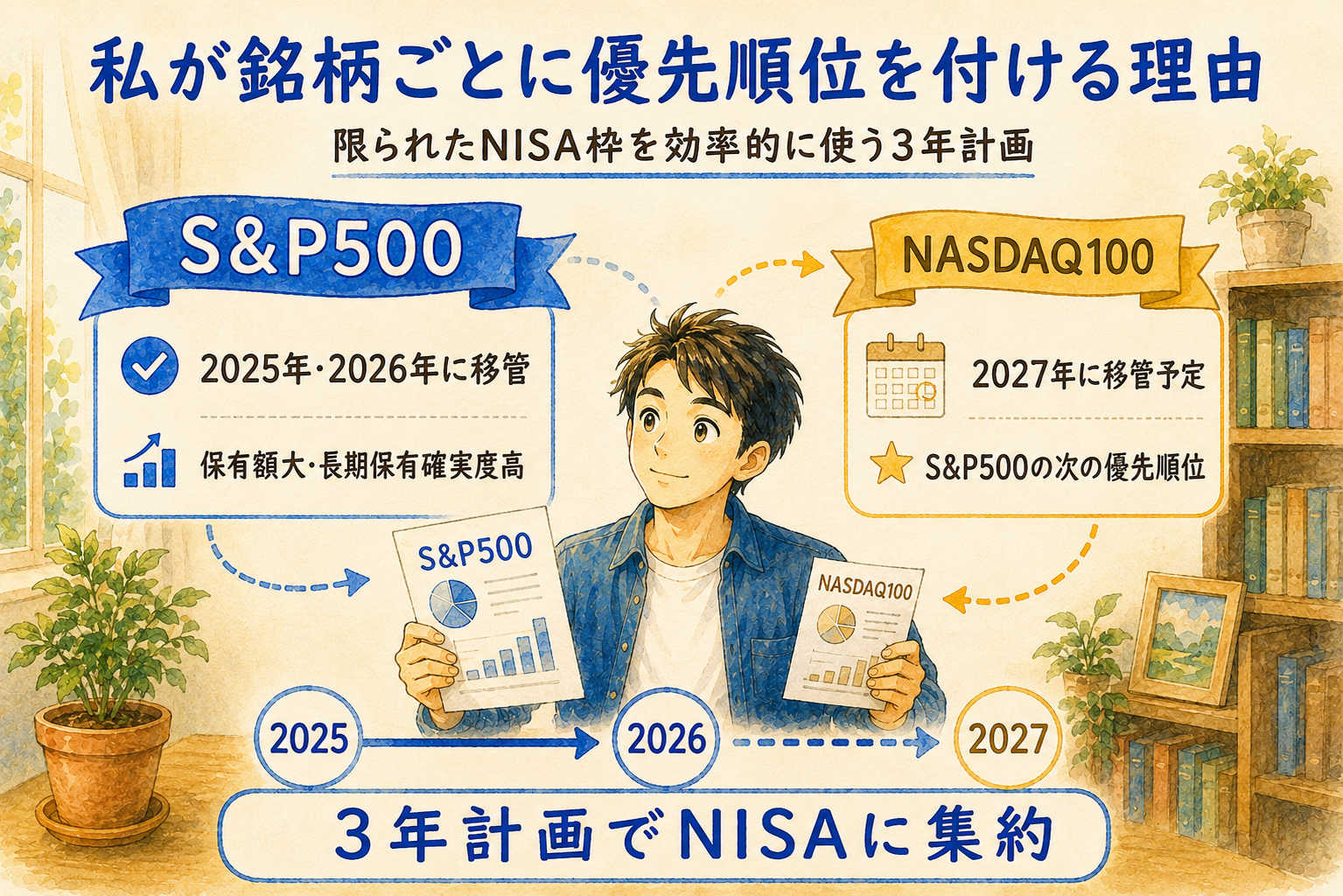 私が銘柄ごとに優先順位を付ける理由|3年計画でNISAに集約