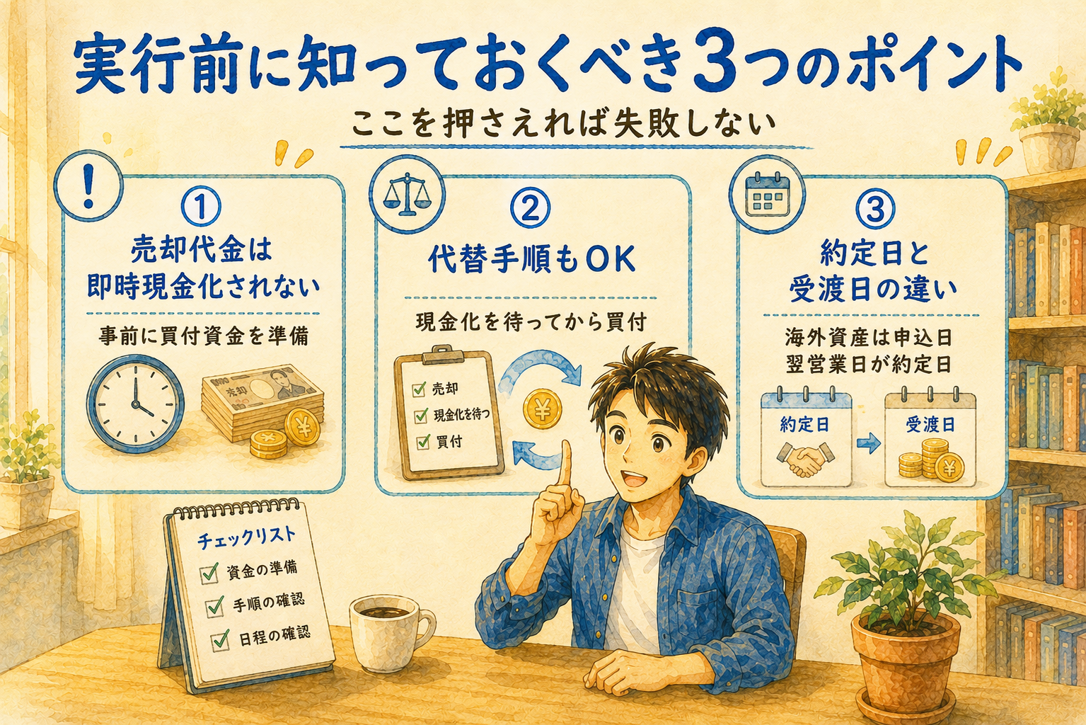 実行前に知っておくべき3つのポイント|ここを押さえれば失敗しない
