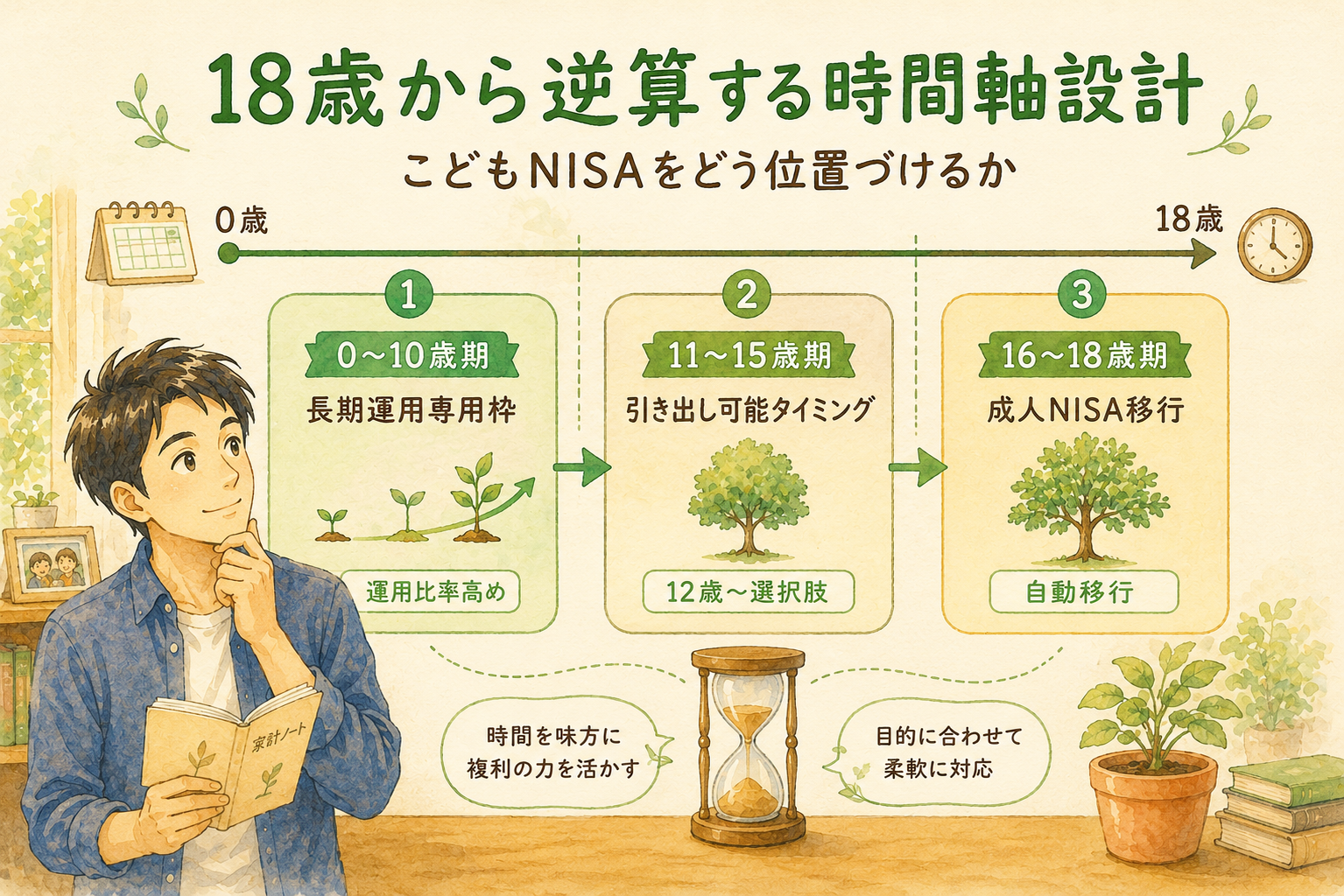 18歳から逆算する時間軸設計 3ステージ