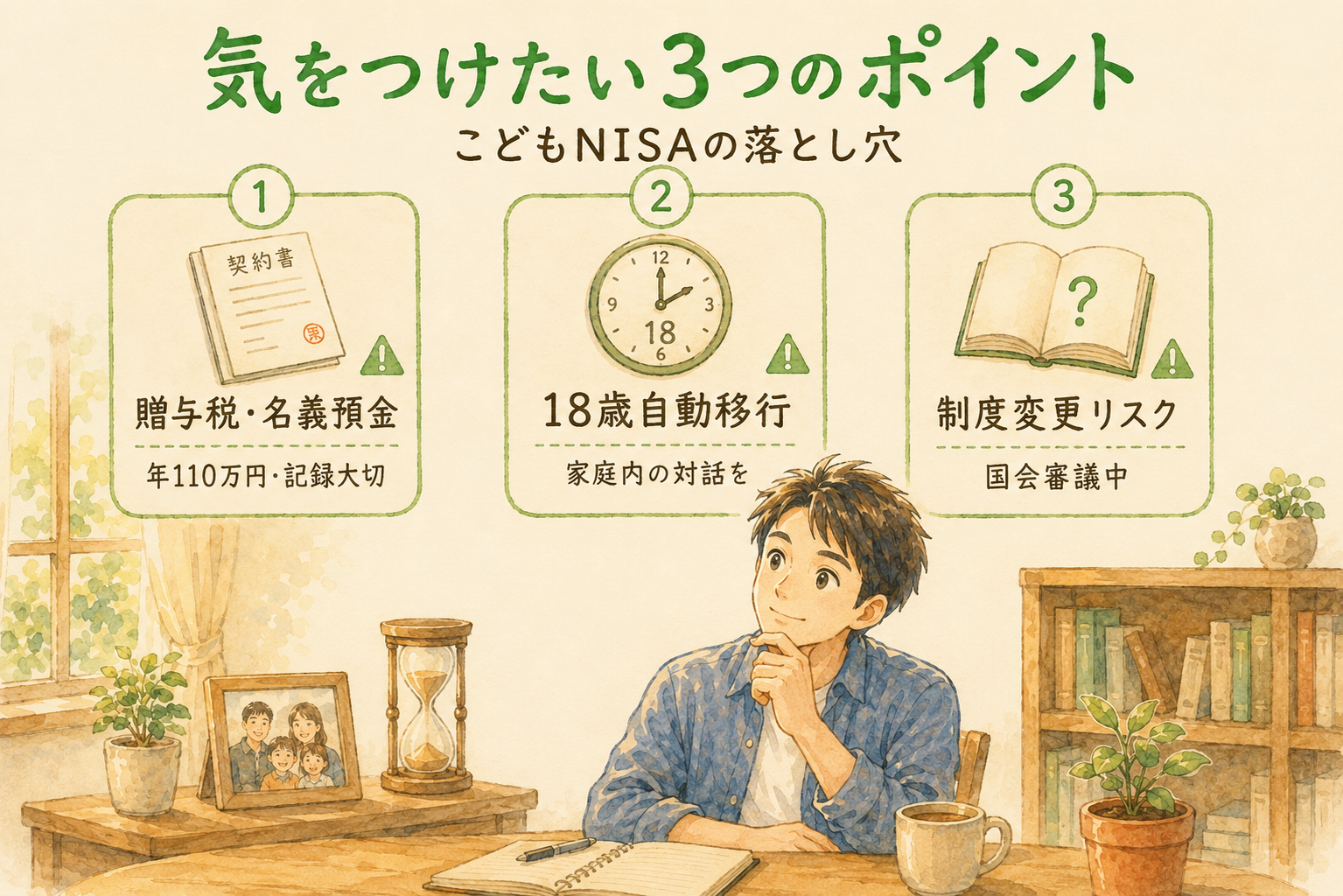 こどもNISA 気をつけたい3つのポイント