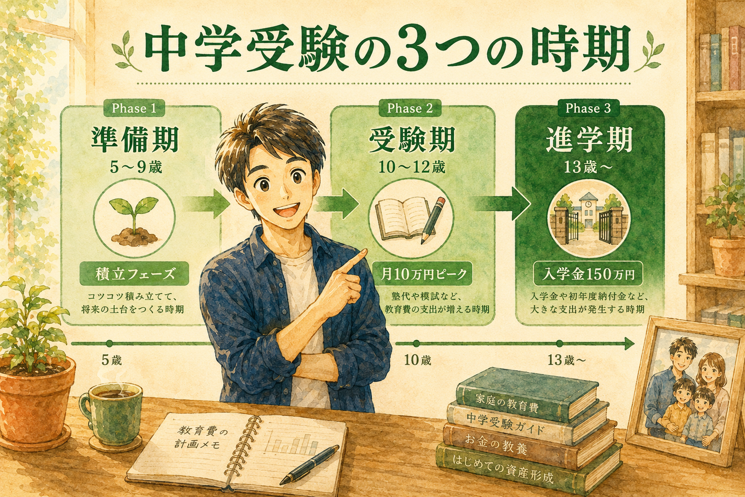 中学受験の3つの時期タイムライン