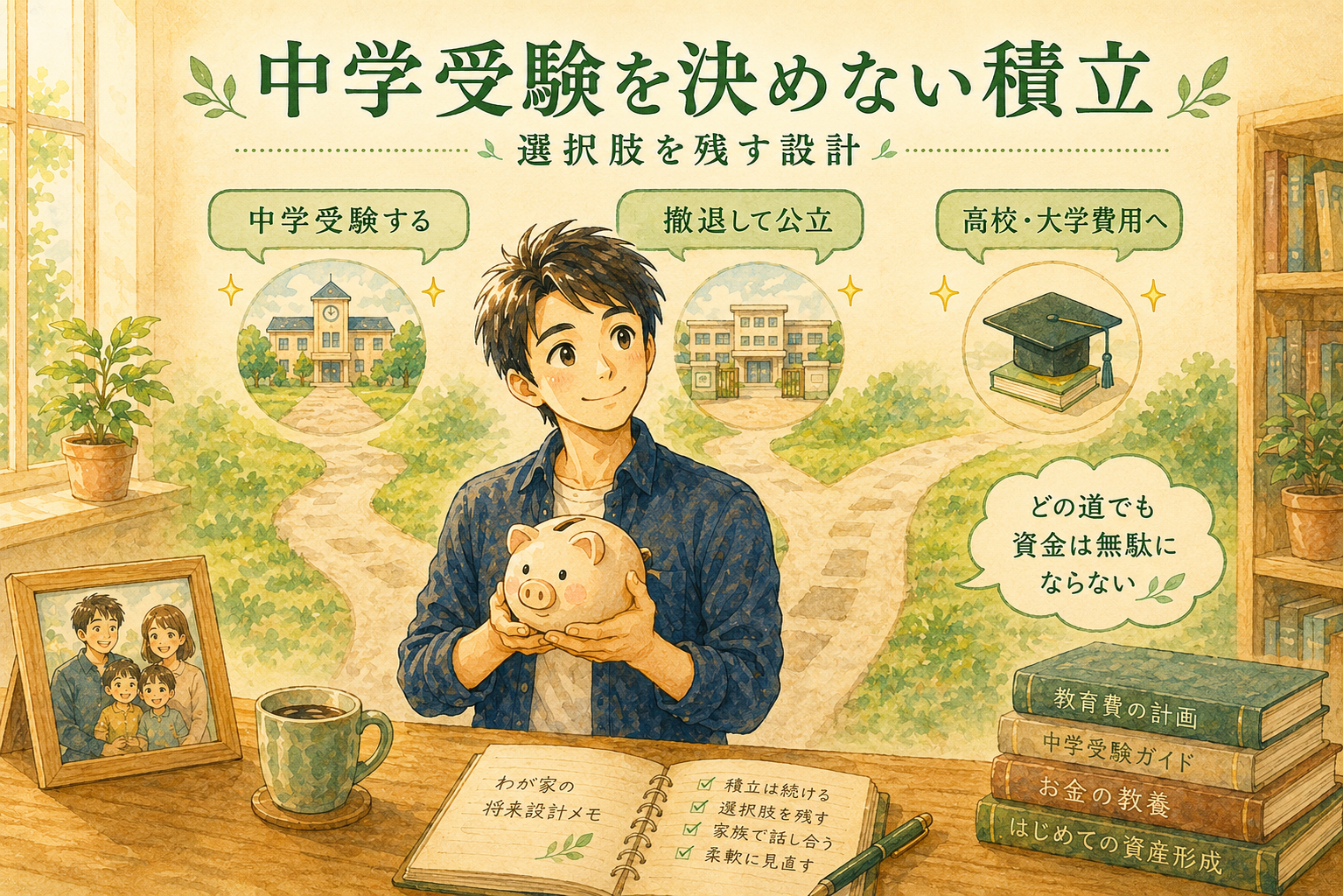 中学受験を決めない積立設計