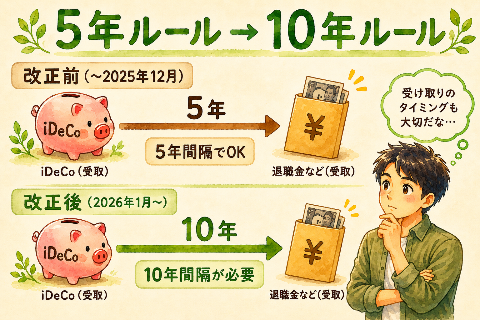 5年ルールから10年ルールへの改正比較
