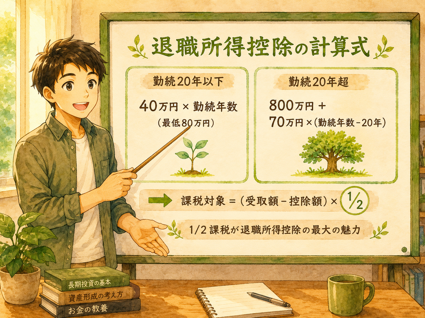 退職所得控除の計算式