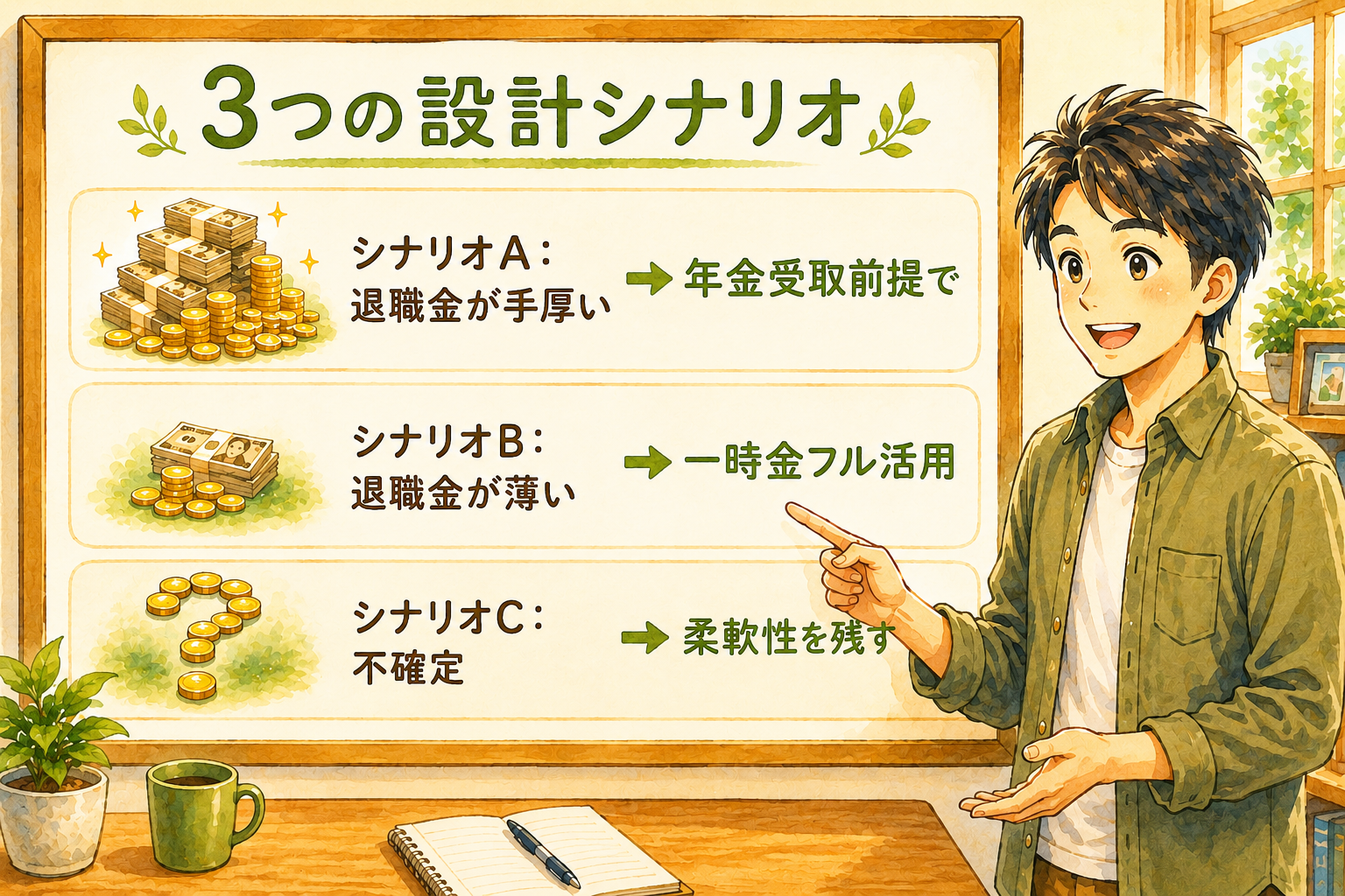 30代から考える3つの設計シナリオ