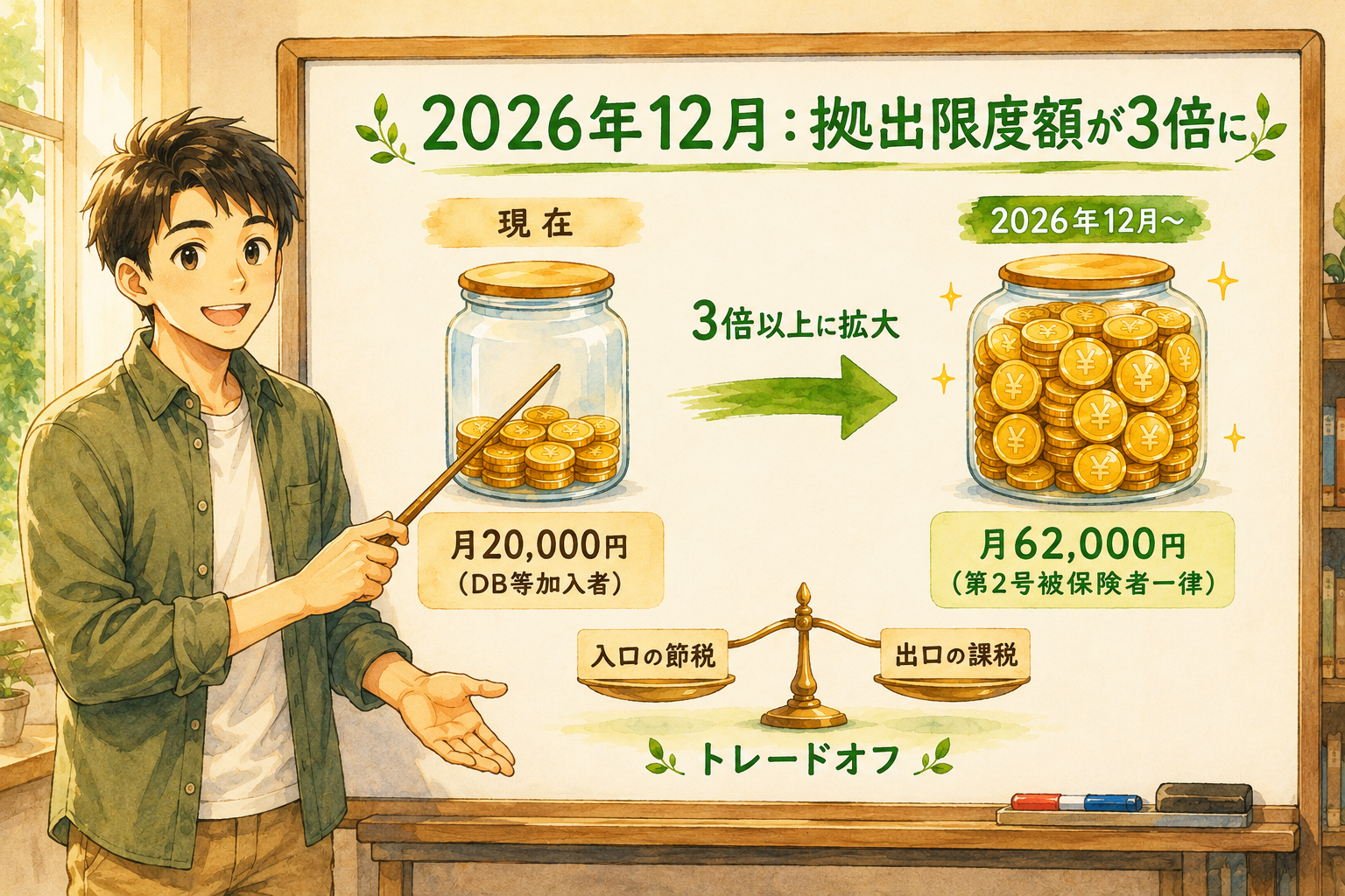 2026年12月の拠出限度額3倍化