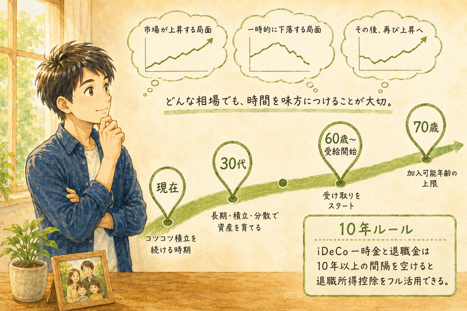 60歳までの時間軸を見据えるパパ