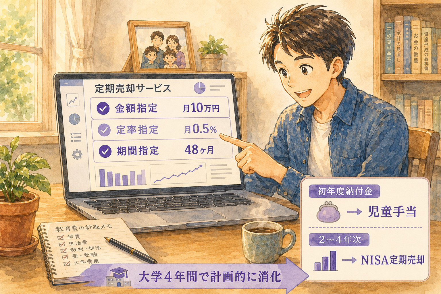 大学4年間のNISA取り崩し設計