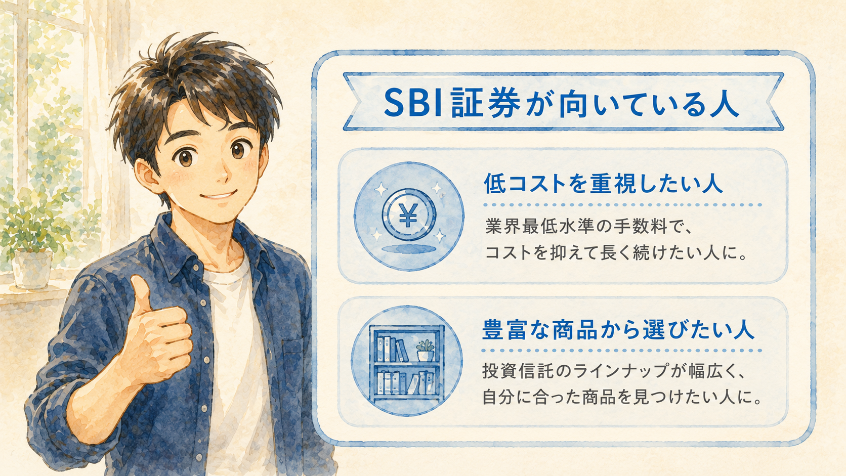 SBI証券がおすすめの人の特徴